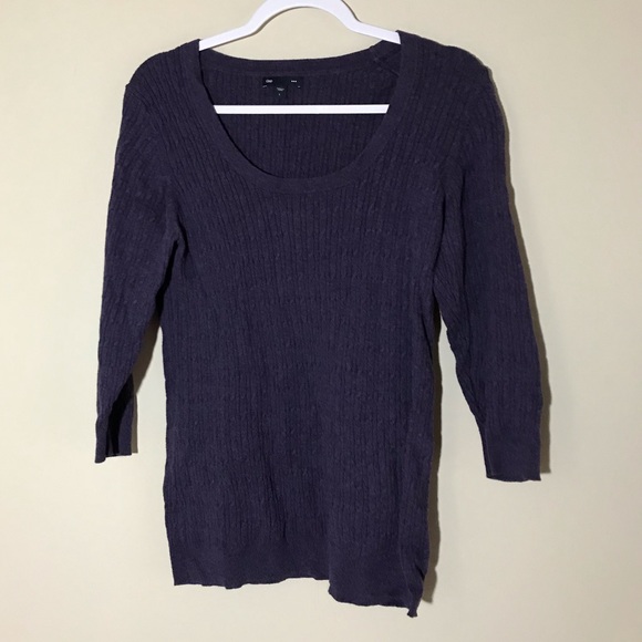 Gap purple 3/4 sleeve sweater - Picture 1 of 3